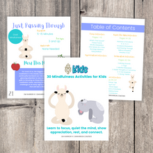 Load image into Gallery viewer, Whether you are a parent practicing yoga with your child, an educator, or a kids yoga teacher, this is a wonderful resource for children to build their own yoga and mindfulness practice. Use these cards as warm-up activities, brain breaks, a transition between activities, or simply as a fun and easy yoga sequence.