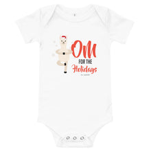 Load image into Gallery viewer, OM For The Holidays Baby short Sleeve Onesie