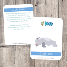 Load image into Gallery viewer, Whether you are a parent practicing yoga with your child, an educator, or a kids yoga teacher, this is a wonderful resource for children to build their own yoga and mindfulness practice. Use these cards as warm-up activities, brain breaks, a transition between activities, or simply as a fun and easy yoga sequence.