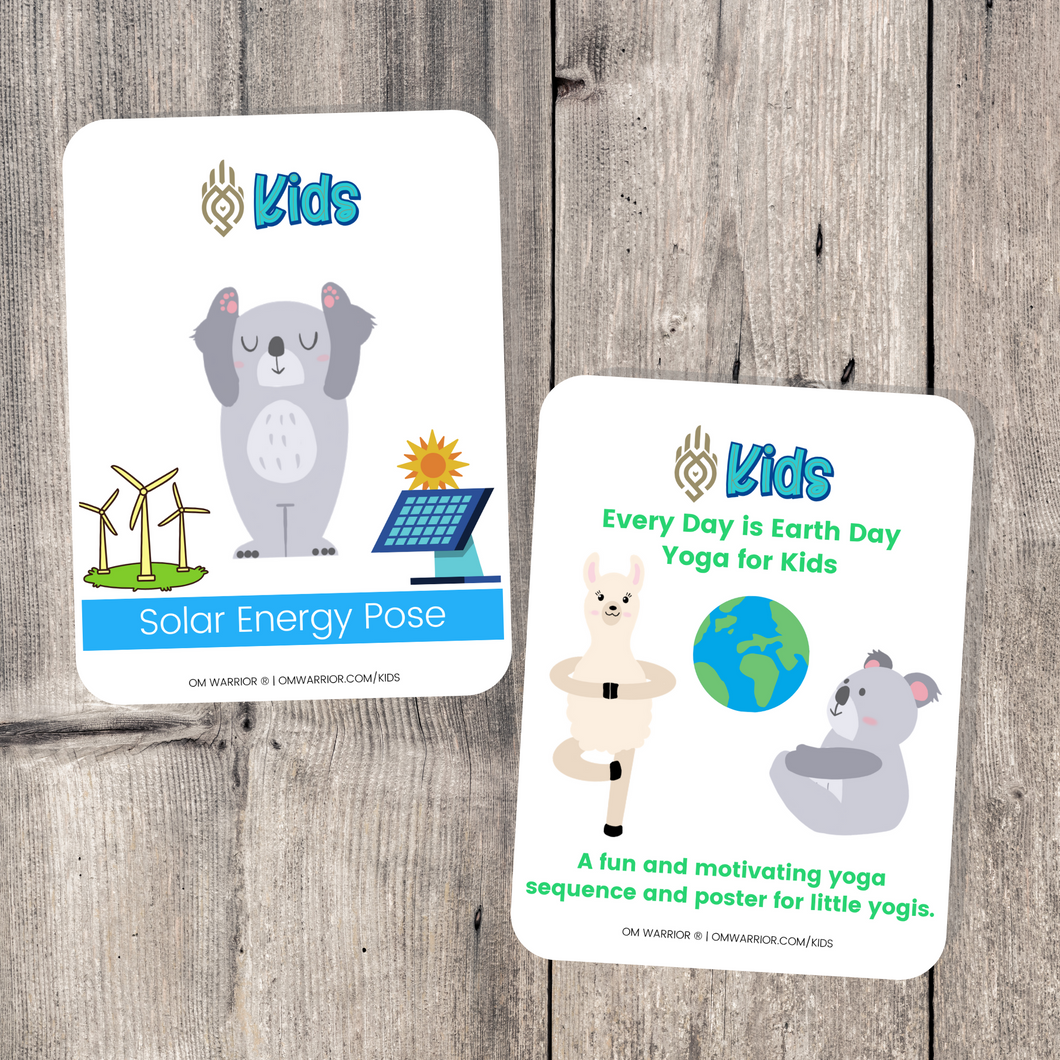Earth Day Yoga Cards for Kids