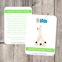 Load image into Gallery viewer, teacher, this is a wonderful resource for children to build their own yoga and mindfulness practice. Use these cards as warm-up activities, brain breaks, a transition between activities, or simply as a fun and engaging yoga and meditation activities.