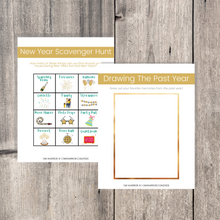 Load image into Gallery viewer, Whether you are a parent practicing yoga with your child, an educator, or a kids yoga teacher, this is a wonderful resource for children to build their own yoga and mindfulness practice. Use these cards as warm-up activities, brain breaks, a transition between activities, or simply as a fun and engaging New Years themed yoga and mindfulness activities.