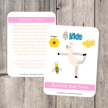 Load image into Gallery viewer, Whether you are a parent practicing yoga with your child, an educator, or a kids yoga teacher, this is a wonderful resource for children to build their own yoga and mindfulness practice. Use these cards as warm-up activities, brain breaks, a transition between activities, or simply as a fun and easy yoga sequence.