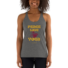 Load image into Gallery viewer, Peace Love + Yoga Racerback Tank
