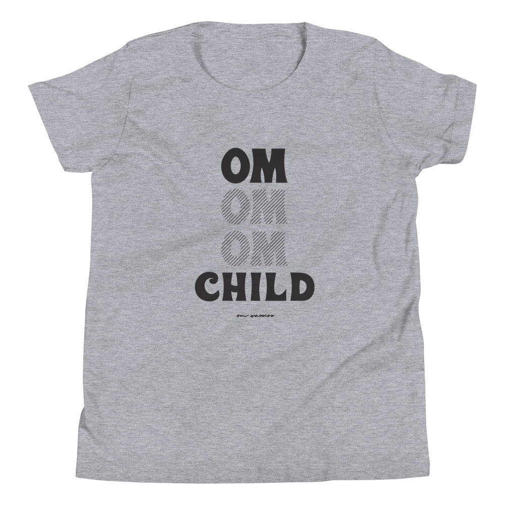 OM Child Kids Short Sleeve T-Shirt (Color Athletic Heather) - This tee is for the little yogi warriors in your life. This kids short sleeve t-shirt features ultra-soft 100% combed and ring-spun cotton, our classic 