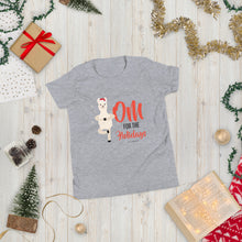 Load image into Gallery viewer, OM For The Holidays Youth Short Sleeve T-Shirt