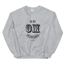 Load image into Gallery viewer, On My OM Frequency Unisex Sweatshirt (Color Sport Grey) - Upgrade to instant good vibes with this On My OM Frequency Sweatshirt. Made from super soft cotton and polyester and featuring a crewneck, rib cuffs and waistband, and a classic fit you know and love to meet all your cozy needs.
